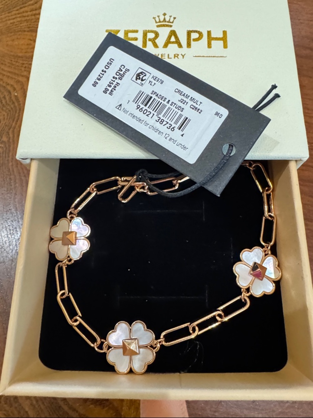 kate spade Spades & Studs Chain Link Bracelet